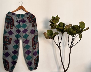 Joggers bohemios con estampado de lavado de piedra para mujer, cómodos pantalones bombachos de satén, cordón de Yoga transpirable, diseño holgado frontal plano para - Product Image 1