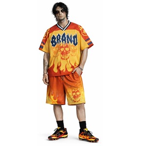 Ensemble de maillot et short de football américain de qualité supérieure, uniforme sportif respirant, vêtements d'équipe personnalisés pour les entraînements et les matchs - Product Image 1