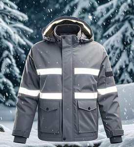 Chaqueta Acolchada Inteligente para Hombre con Calefacción, Cuello Alto, Impermeable, Transpirable, de Secado Rápido, Cierre de Cremallera, Reflectante, para Trabajo en Invierno - Product Image 4