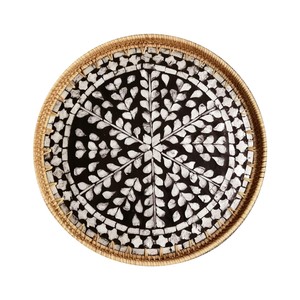 ถาดหวายทำมือระดับพรีเมียม พร้อมลายประดับมุกแท้สำหรับตกแต่ง - Product Image 1