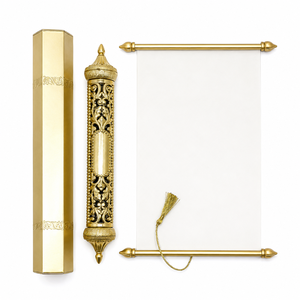 Kit de Tarjetas de Felicitación con Pergaminos en Blanco de Arte Folclórico Premium, con Varillas para Pergaminos, Tubos para Pergaminos y Papel para Invitaciones de Boda DIY y Eventos Especiales - Product Image 1