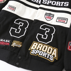 Blouson Bomber de Course Personnalisé OEM avec Logo Brodé en Coton Épais, Respirant, Été/Hiver, Streetwear Motorsport du Pakistan - Product Image 4
