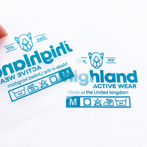 ป้ายคอเสื้อยืดแบบรีดร้อน ป้ายดูแลการซักผ้าแบบไม่มีป้าย ป้ายพิมพ์โลโก้แบบรีดร้อนตามสั่ง - Product Image 6