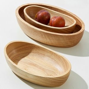 Tazón grande de madera de acacia para servir ensalada, pasta, frutas, centro de mesa decorativo para cocina o comedor, acabado natural. - Product Image 6