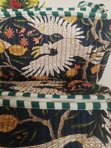 Trousse de Maquillage Légère et Grande Capacité en Coton Écologique Imprimé à la Main, avec Fermeture Éclair, Organisateur de Voyage Indien pour Cosmétiques - Product Image 2