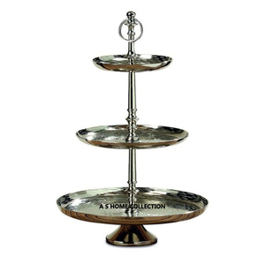 Contemporary Style Lotus Flower Shape <b>Cake</b> Stand With Decorative Use Gold Finishing <b>Cake</b> <b>Decorating</b> <b>Supplies</b> - Product Image 4