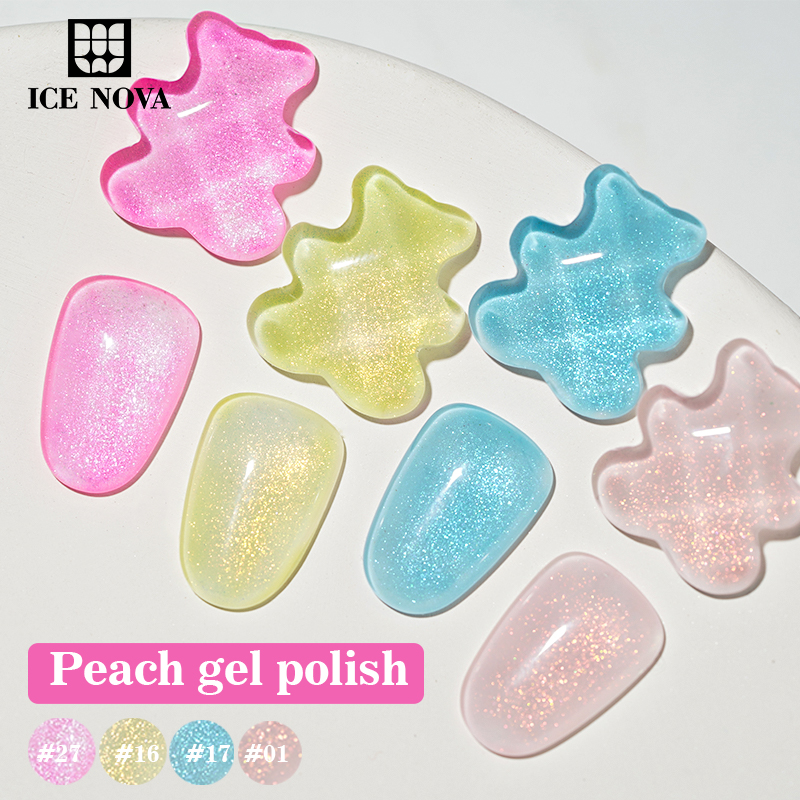 ICE NOVA Peach гель польский ногтей обеспечивает нетоксичные 15мл натуральный чистый цвет геля лак для профессионалов ногтей сал