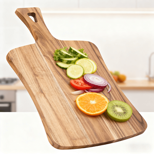 Plateau de service rectangulaire en bois d'acacia écologique pour cuisine, planche à découper, plateau à fromage, plateau à charcuterie, vente en gros - Product Image 5