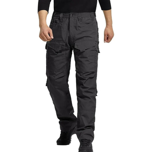 Pantalon cargo pour homme avec logo personnalisé OEM, pantalon cargo multi-poches, pantalon de jogging droit personnalisé, polyester respirant, vêtements d'automne pour homme - Product Image 2
