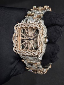 Reloj de Lujo Roger Vivier con Diamantes para Hombre y Niño, Cuarzo Analógico, Cuadrado, Acero Inoxidable, 41 mm, Cristal de Zafiro, Edición Limitada - Product Image 3