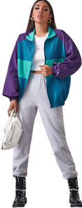 Dernière Mode – Veste de Sport Légère Zippée pour Femme – Coupe-Vent Personnalisé avec Rivets, Broderies et Rayures Camouflage - Product Image 2