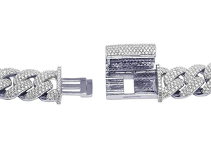 Luxury Ice Cuban Link Chain <b>Necklace</b> 925 Silver Diamond Curb Chain Bold <b>Statement</b> Jewelry For Men And Women Premium Fine Fashion - Product Image 2