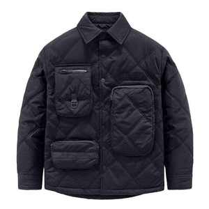 Custom Men Techwear Quilted Tactical <b>Jacket</b> Urban Streetwear Cyberpunk Utility Multi-Pocket <b>Padded</b> Windbreaker Outdoor Coat - Product Image 2