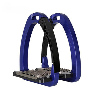 Stainless Steel Reusable Flexi Stirrups Durable Flexible Shock Absorbing Anti Slip Horse Riding <b>Equestrian</b> Riding Stirrup - Product Image 1