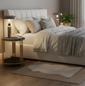 Modern Gold Frame Console <b>Table</b> <b>With</b> Tempered Glass Top And <b>Storage</b> Shelf For Living Room Furniture - Product Image 2