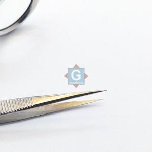 Pince à épiler grossissante de précision en argent de haute qualité Gray Rocks avec lentille en verre, en acier, 3,50'', garantie 1 an - Product Image 5