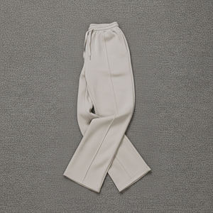กางเกงขายาวสั่งตัดทรงขาบาน สวมใส่สบาย ระบายอากาศได้ดี ผลิตจากผ้าโพลีเอสเตอร์/คอตตอนฟลีซเนื้อหนา สไตล์ฮิปฮอป สำหรับผู้หญิง ใส่ได้ในฤดูหนาว - Product Image 4