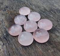 Cabochon de pierre précieuse en quartz rose naturel rose cristallin, taille poire 4 mm, certifié IGI, prix de gros, pour bagues et bijoux