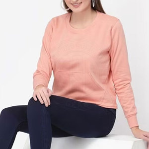 เสื้อสเวตเชิ้ตผู้หญิง ระบายอากาศได้ดี เสื้อสเวตเชิ้ตผู้หญิงสำหรับใส่ทุกวัน วัสดุผ้าฝ้ายผสม สำหรับแฟชั่นสมัยใหม่ - Product Image 4