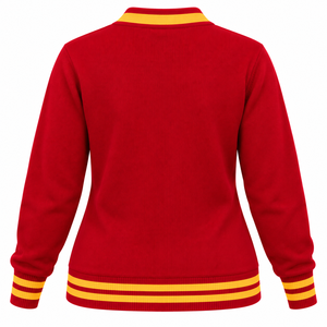 Cárdigan de Punto con Cuello en V para Mujer, Marca PDK, con Diseño de Escudo Bordado, Mangas Largas, Botones Frontales y Bolsillos Dobles con Rayas, Estilo Casual - Product Image 4