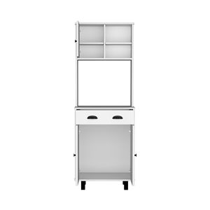 Armadi dispensa cucina Waco con due cassetti e scaffali aperti per l'organizzazione dello spazio cucina - Product Image 6
