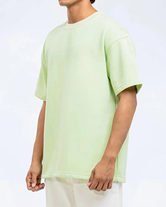 Camiseta de Hombre 100% Algodón, Tejida, Oversize, con Hombros Caídos y Cuello Redondo, Personalizable con Impresión por Transferencia Térmica Frontal, Venta al por Mayor - Product Image 5