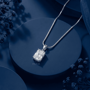 Colgante de diamante cultivado en laboratorio, corte radiante, collar solitario, elegante, joyería fina para mujer, colgante minimalista, regalo, colgante moderno - Product Image 2