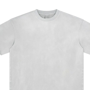 Camiseta de verano de punto con teñido pulverizado y efecto envejecido, manga corta, casual, de corte regular, para parejas, de marca de moda. - Product Image 2