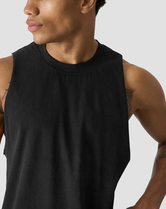 New Streetwear <b>Men's</b> <b>Black</b> Sleeveless <b>Tank</b> <b>Top</b> O-Neck Solid Color Breathable Knitted Polyester Casual Wear 2026 Wholesale - Product Image 4