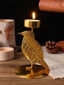 Luxury Deer Candle Holder Modern Metal Home Styling Accessories Gold Finish Reindeer Tealight Holder Contemporary Christmas - Product Image 3