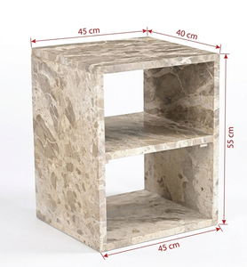 Mesa de Noche Minimalista de Mármol Natural para B2B India - Product Image 1