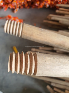 Eco-Friendly Eucalyptus Wood Broom Handle PVC <b>Wrapped</b> with Various Patterns Strong & Lightweight - Product Image 3