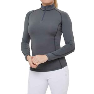 Combinaison d'équitation de luxe pour femmes de haute qualité, chemises de compression à séchage rapide, manches longues, fermeture à boutons, couche de base personnalisée - Product Image 4