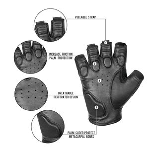 Men's <b>Fingerless</b> Mitt <b>Glove</b> In Best Material Black Color Multi Use Protection Mountain Bike <b>Gloves</b> Cheap Price OEM Custom - Product Image 5