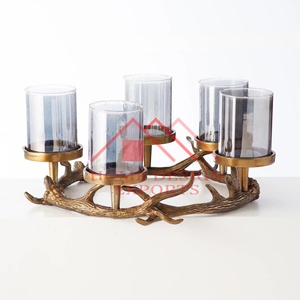 Soporte de Metal Bronce Nest T Light Portavelas de aluminio para centros de mesa e interiores decorativos de boda - Product Image 1