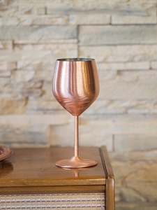 Gobelet à vin en cuivre martelé ILAHI, écologique, portable, avec couvercles modernes, emballage en boîte blanche, pour la maison et les fêtes à l'hôtel - Product Image 2