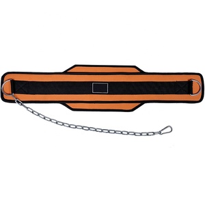 High Quality Heavy Duty Thick Neoprene Buckle Dip Belt With 32" <b>Chain</b> Weight Lifting Belt for Fitness Bodybuilding Gym Belt OEM - Product Image 3