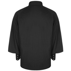 2026 Top Selling <b>Men's</b> Gothic Pirate Shirt Costume Comfortable Black Lace-up Poet Shirt V-neck Retro Cosplay Top - Product Image 3