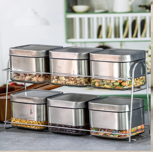 Vibrantes Flores Pintadas a Mano Adornan Clásicos Recipientes Coloridos con Tapa Abatible para un Almacenamiento de Cocina con Estilo Solución para Almacenamiento de Alimentos - Product Image 4