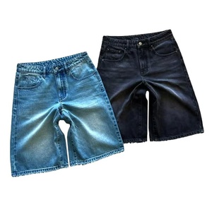 ผู้ผลิตกางเกงยีนส์ Pure Jean's Denim ผลิตเสื้อผ้าสตรีทแวร์ กางเกงยีนส์ขาสั้นผู้ชายสไตล์วินเทจแบบสั่งทำพิเศษ ประดับด้วยคริสตัล กางเกงยีนส์ขาสั้น AI-SH-35 - Product Image 1