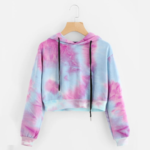 Sweat-shirts à capuche courts personnalisés imprimés par sublimation pour filles, design unique, vêtements décontractés d'hiver, sweat-shirt court très demandé pour femmes - Product Image 1