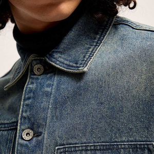 Chaqueta de Mezclilla para Hombre, Peso Medio, Precio Económico de Fábrica, Forro Interior de Algodón Grueso, Estilo Urbano Informal, Transpirable, con Botones, de Alta Calidad - Product Image 6