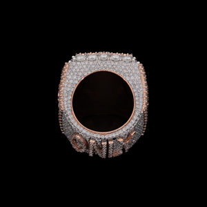 Anillo de Plata 925 con Baño de Oro Rosa, Diamantes Cultivados en Laboratorio y Moissanita, Diseño de Cabeza de León, Estilo Hip Hop, para Hombre, Color D, para Fiestas - Product Image 4