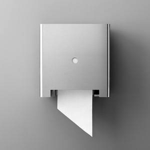 Distributeur de serviettes en papier commercial mural blanc moderne avec système de tirage central. Disponible à prix de gros. - Product Image 3