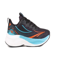 Chaussures de course noires pour hommes, baskets basses à lacets, respirantes, confortables et amorties