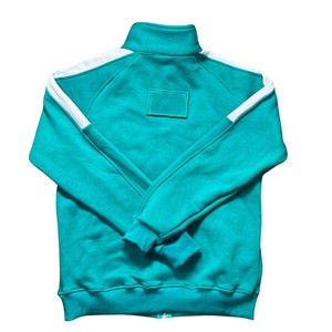 Conjunto Deportivo Unisex Verde con Detalles Blancos, Sudadera de Manga Larga con Cuello Alto y Pantalones con Cintura Elástica, Color Sólido, Estilo Casual - Product Image 5