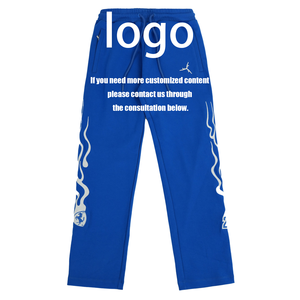Pantalon de survêtement streetwear oversize personnalisé pour homme, style vintage délavé avec imprimé graphique, pantalon de jogging OEM ODM, marque privée, survêtement en molleton - Product Image 3