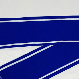 Ensemble écharpe et bonnet longs en acrylique bleu roi Zeta Phi Beta, motif sportif football, logo personnalisé, équipement universitaire d'hiver pour sororité - Product Image 6