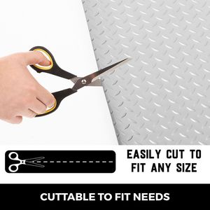 Tappetino per Garage in PVC 303,15 x 43,31 Pollici, Antiscivolo con Texture a Diamante, Copertura 91,17 Piedi Quadrati, Pavimentazione in Plastica per Uso Garage - Product Image 4