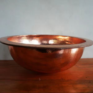 Traditional Copper Pedicure Bowl Handcrafted Foot Soaking Tub For Spa Salon And Home <b>Wellness</b> Use - Product Image 1